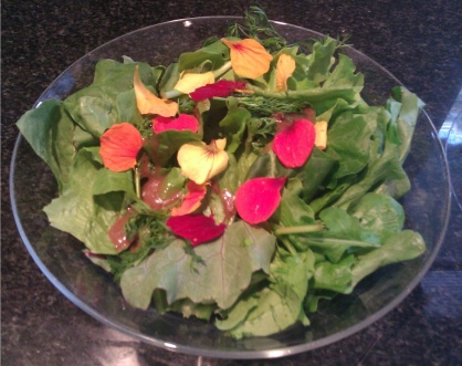 Salad with Nasturtiums