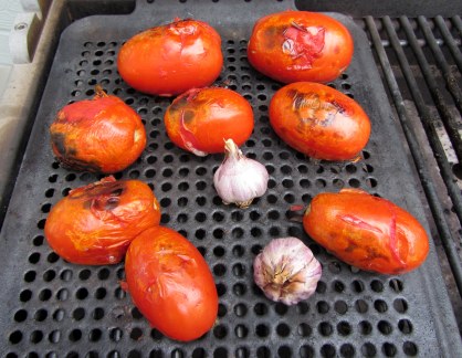 Tomatoes and Garlic on the Grill